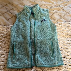 Patagonia Heathered Mint Green Fleece Vest